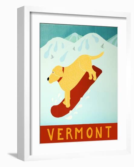 Vermont Snowboard Yellow-Stephen Huneck-Framed Giclee Print