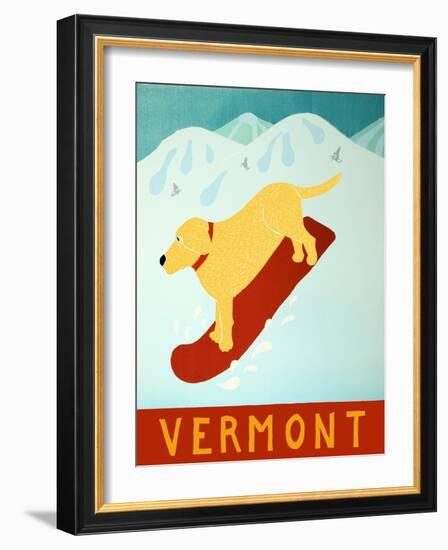 Vermont Snowboard Yellow-Stephen Huneck-Framed Giclee Print