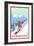 Vermont - Snowboarder Scene-Lantern Press-Framed Art Print