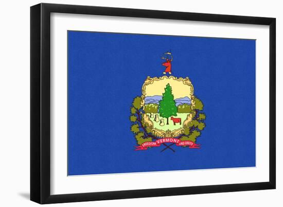 Vermont State Flag-Lantern Press-Framed Art Print