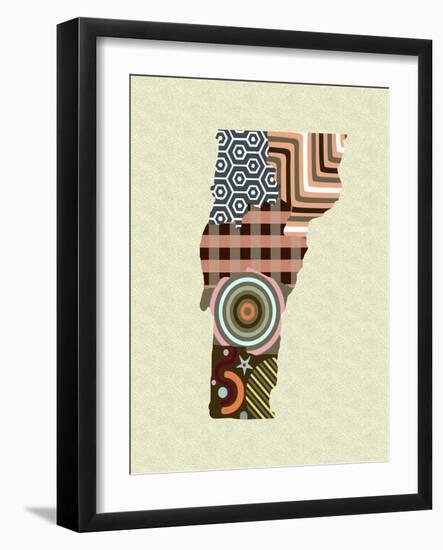 Vermont State Map-Lanre Adefioye-Framed Giclee Print