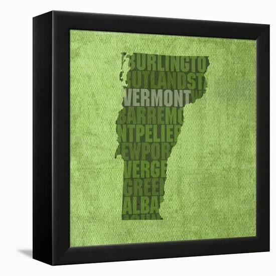 Vermont State Words-David Bowman-Framed Premier Image Canvas