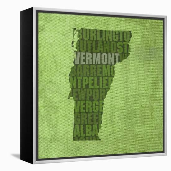 Vermont State Words-David Bowman-Framed Premier Image Canvas