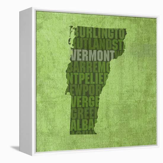 Vermont State Words-David Bowman-Framed Premier Image Canvas