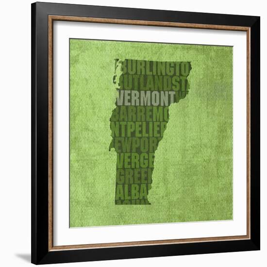 Vermont State Words-David Bowman-Framed Giclee Print