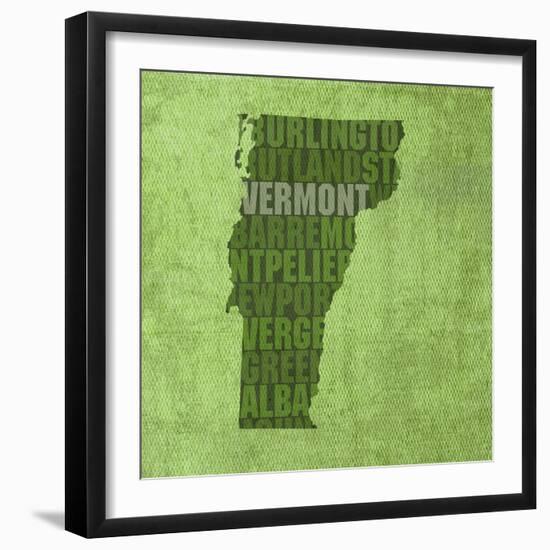 Vermont State Words-David Bowman-Framed Giclee Print