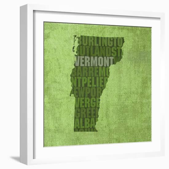 Vermont State Words-David Bowman-Framed Giclee Print