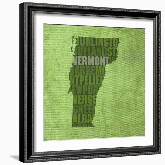 Vermont State Words-David Bowman-Framed Giclee Print