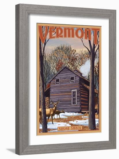 Vermont - Sugar Shack-Lantern Press-Framed Art Print