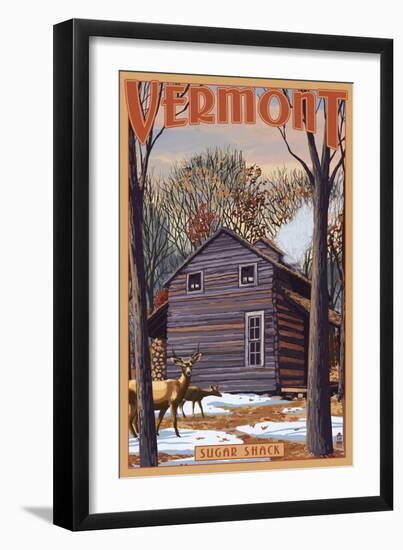 Vermont - Sugar Shack-Lantern Press-Framed Art Print