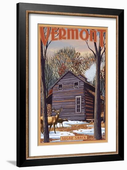 Vermont - Sugar Shack-Lantern Press-Framed Art Print