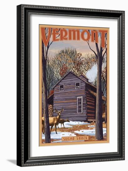 Vermont - Sugar Shack-Lantern Press-Framed Art Print