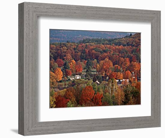 Vermont Town in the Fall, USA-Charles Sleicher-Framed Photographic Print