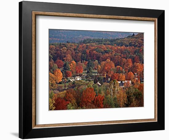 Vermont Town in the Fall, USA-Charles Sleicher-Framed Photographic Print