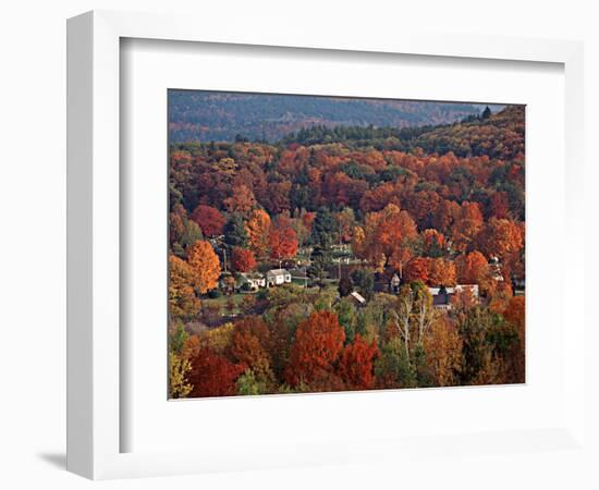 Vermont Town in the Fall, USA-Charles Sleicher-Framed Photographic Print