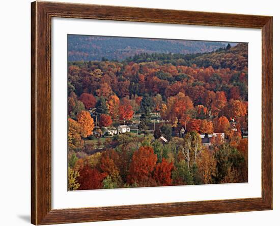 Vermont Town in the Fall, USA-Charles Sleicher-Framed Photographic Print