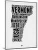 Vermont Word Cloud 2-NaxArt-Mounted Art Print