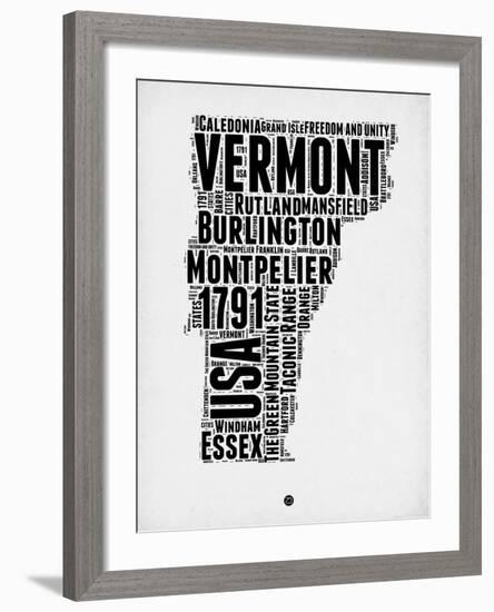 Vermont Word Cloud 2-NaxArt-Framed Art Print