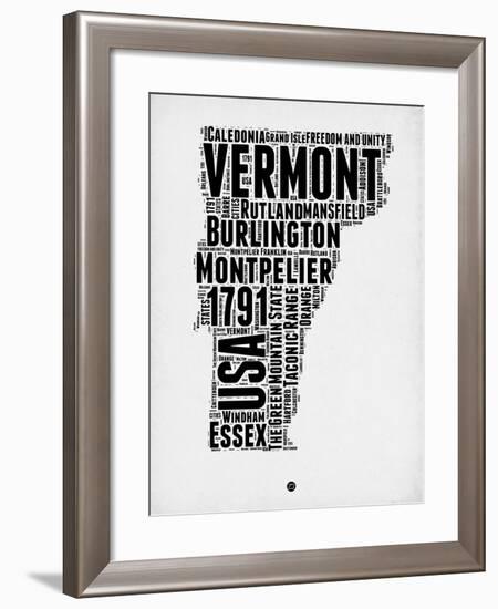 Vermont Word Cloud 2-NaxArt-Framed Art Print