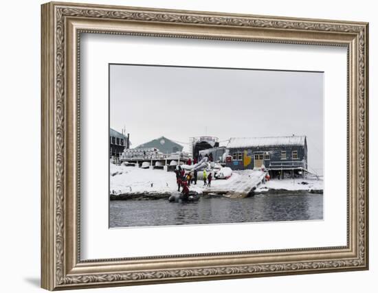 Vernadsky Research Base, the Ukrainian Antarctic station at Marina Point on Galindez Island in the -Sergio Pitamitz-Framed Photographic Print