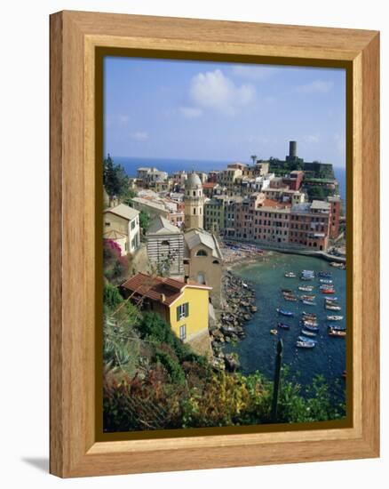 Vernazza, Cinque Terre, Unesco World Heritage Site, Italian Riviera, Liguria, Italy, Europe-Sheila Terry-Framed Premier Image Canvas