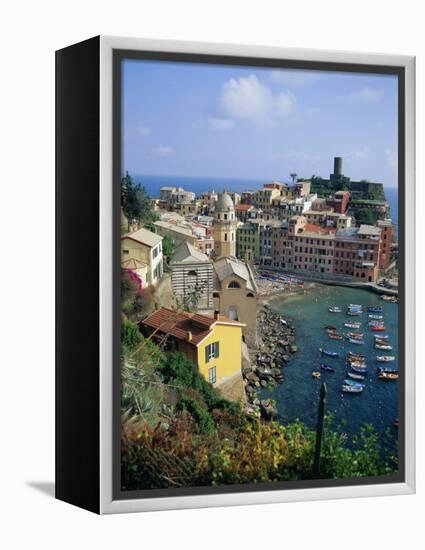 Vernazza, Cinque Terre, Unesco World Heritage Site, Italian Riviera, Liguria, Italy, Europe-Sheila Terry-Framed Premier Image Canvas