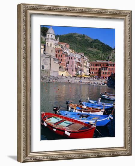 Vernazza, Cinque Terre, Unesco World Heritage Site, Italian Riviera, Liguria, Italy-Bruno Morandi-Framed Photographic Print