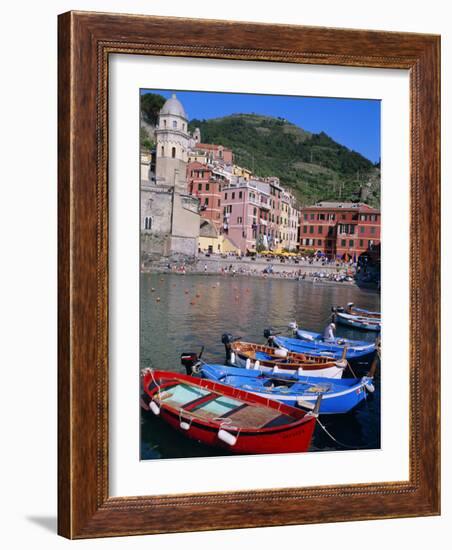 Vernazza, Cinque Terre, Unesco World Heritage Site, Italian Riviera, Liguria, Italy-Bruno Morandi-Framed Photographic Print