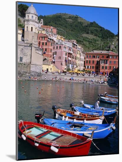 Vernazza, Cinque Terre, Unesco World Heritage Site, Italian Riviera, Liguria, Italy-Bruno Morandi-Mounted Photographic Print