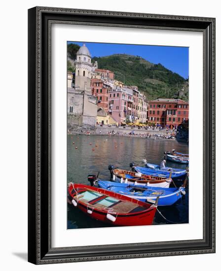 Vernazza, Cinque Terre, Unesco World Heritage Site, Italian Riviera, Liguria, Italy-Bruno Morandi-Framed Photographic Print