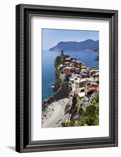 Vernazza from the Cinque Terre Coastal Path-Mark Sunderland-Framed Photographic Print