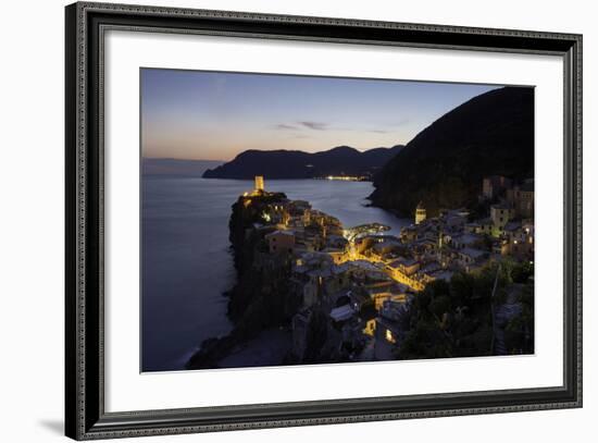 Vernazza in the Evening, Cinque Terre, UNESCO World Heritage Site, Liguria, Italy, Europe-Gavin Hellier-Framed Photographic Print