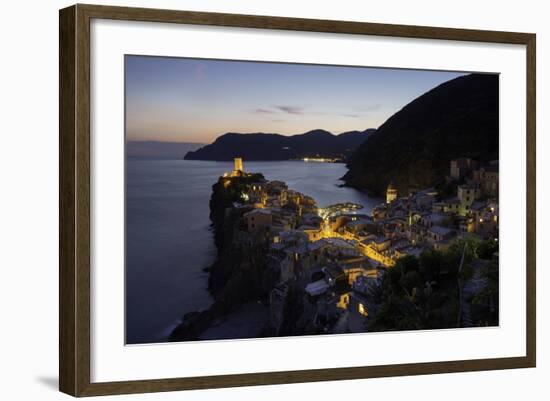 Vernazza in the Evening, Cinque Terre, UNESCO World Heritage Site, Liguria, Italy, Europe-Gavin Hellier-Framed Photographic Print