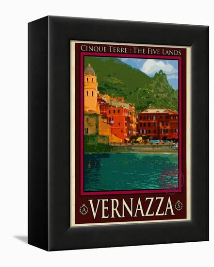 Vernazza Italian Riviera 1-Anna Siena-Framed Premier Image Canvas