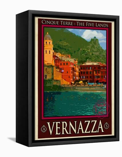 Vernazza Italian Riviera 1-Anna Siena-Framed Premier Image Canvas