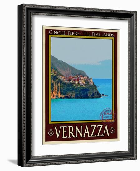 Vernazza Italian Riviera 2-Anna Siena-Framed Giclee Print