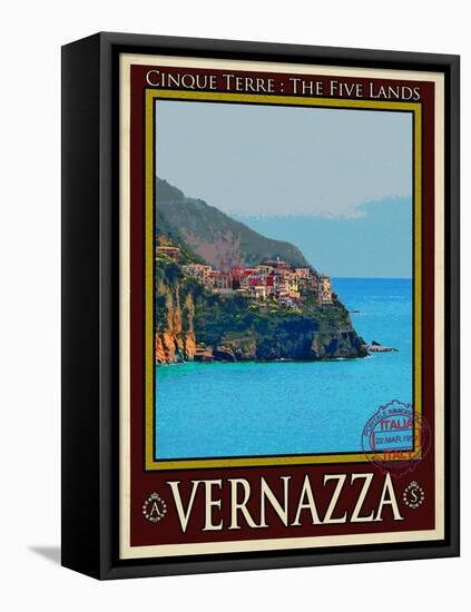 Vernazza Italian Riviera 2-Anna Siena-Framed Premier Image Canvas