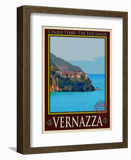 Vernazza Italian Riviera 2-Anna Siena-Framed Giclee Print