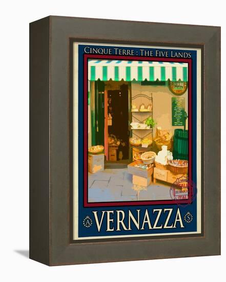 Vernazza Italian Riviera 3-Anna Siena-Framed Premier Image Canvas