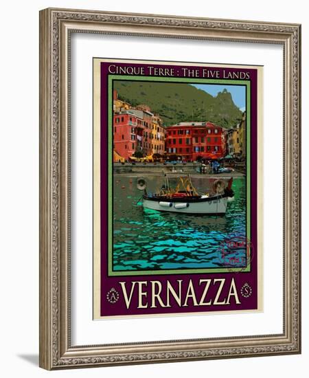 Vernazza Italian Riviera 4-Anna Siena-Framed Giclee Print