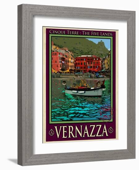 Vernazza Italian Riviera 4-Anna Siena-Framed Giclee Print