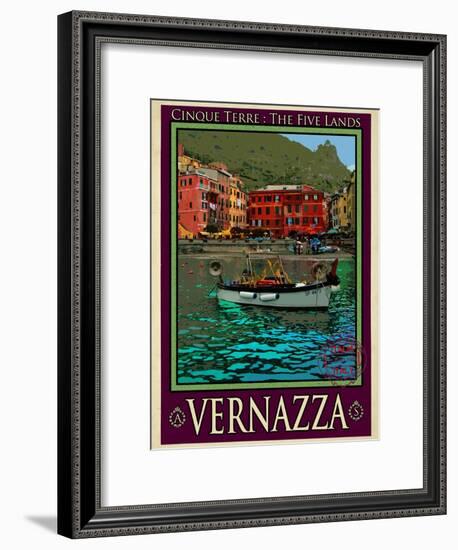 Vernazza Italian Riviera 4-Anna Siena-Framed Giclee Print