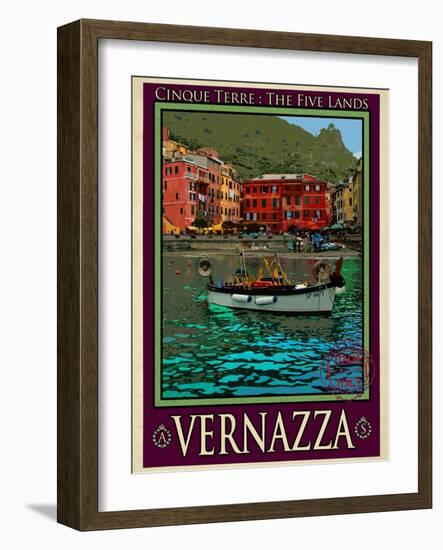 Vernazza Italian Riviera 4-Anna Siena-Framed Giclee Print