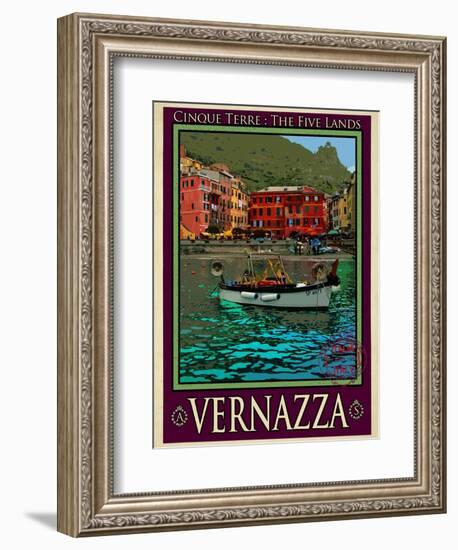 Vernazza Italian Riviera 4-Anna Siena-Framed Giclee Print