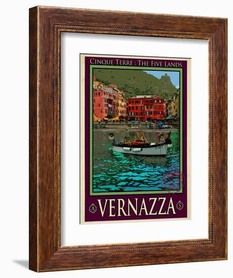 Vernazza Italian Riviera 4-Anna Siena-Framed Giclee Print