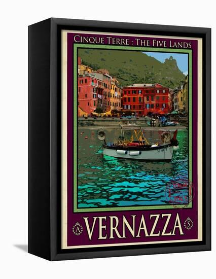 Vernazza Italian Riviera 4-Anna Siena-Framed Premier Image Canvas