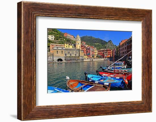 Vernazza, Italian Riviera, Cinque Terre, UNESCO World Heritage Site, Liguria, Italy, Europe-Hans-Peter Merten-Framed Photographic Print