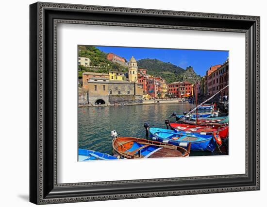 Vernazza, Italian Riviera, Cinque Terre, UNESCO World Heritage Site, Liguria, Italy, Europe-Hans-Peter Merten-Framed Photographic Print