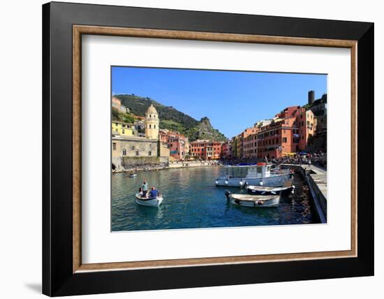 Vernazza, Italian Riviera, Cinque Terre, UNESCO World Heritage Site, Liguria, Italy, Europe-Hans-Peter Merten-Framed Photographic Print