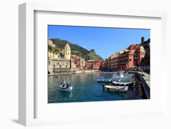 Vernazza, Italian Riviera, Cinque Terre, UNESCO World Heritage Site, Liguria, Italy, Europe-Hans-Peter Merten-Framed Photographic Print